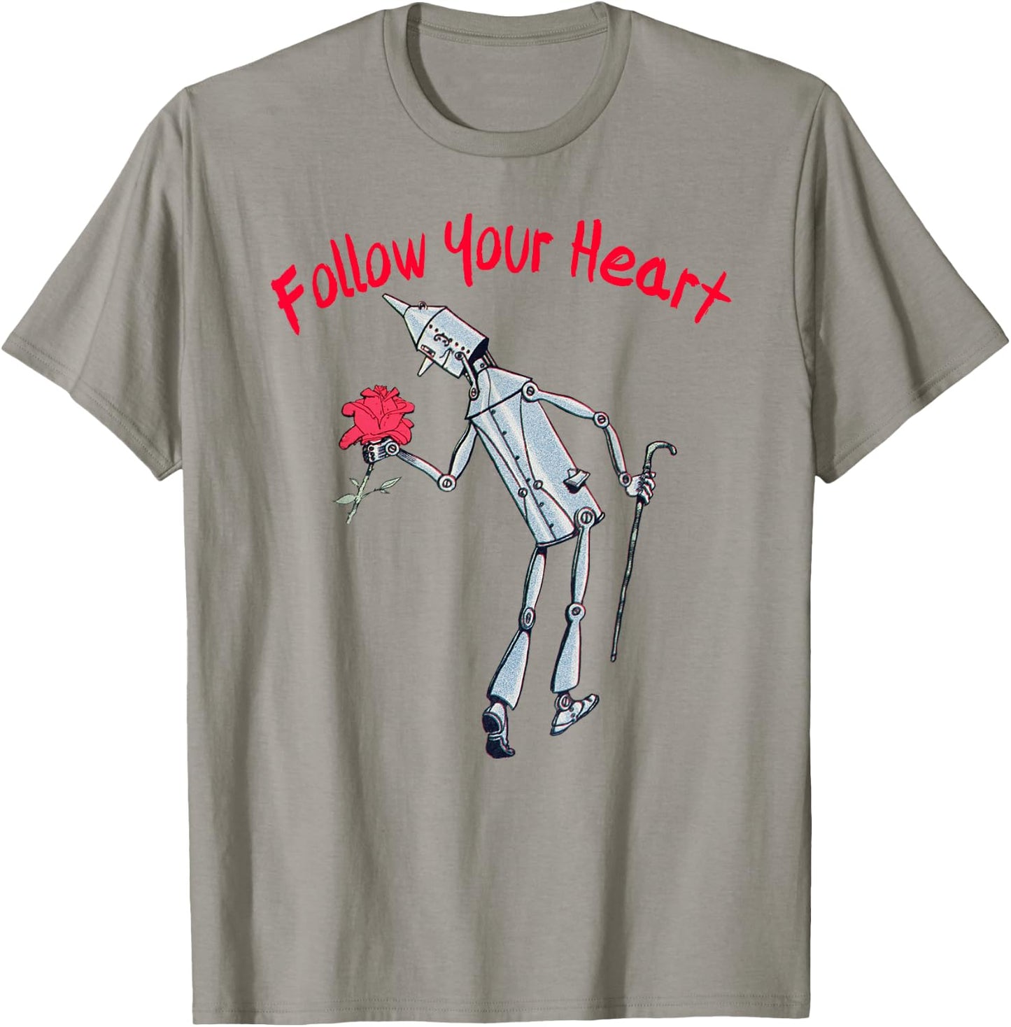 Wizard of OZ Collectors Society Tin Man Heart Shirt - Oz Character - Silver, Small, Classic Fit, Short Sleeve, , , -Adults T-Shirt - T-Shirt | Sand