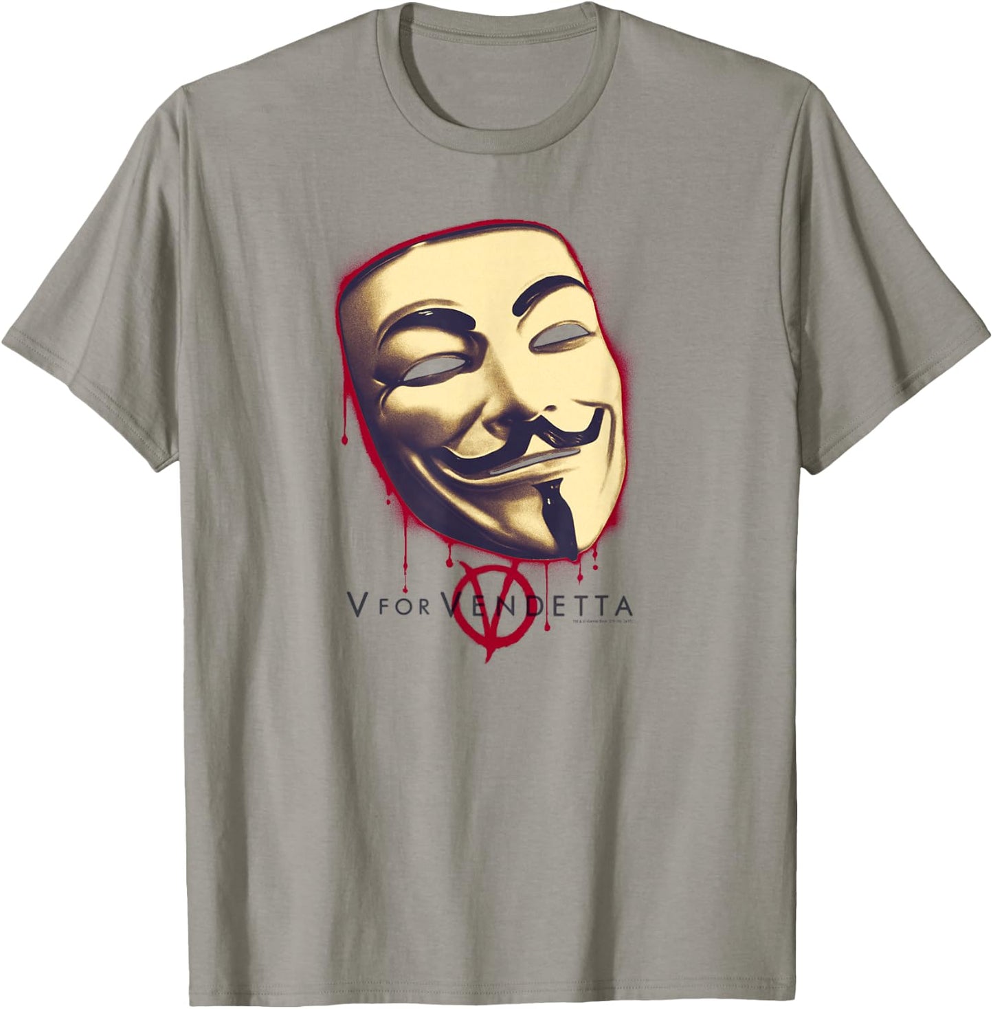 V for Vendetta Fawk's Mask T-Shirt - T-Shirt | Sand