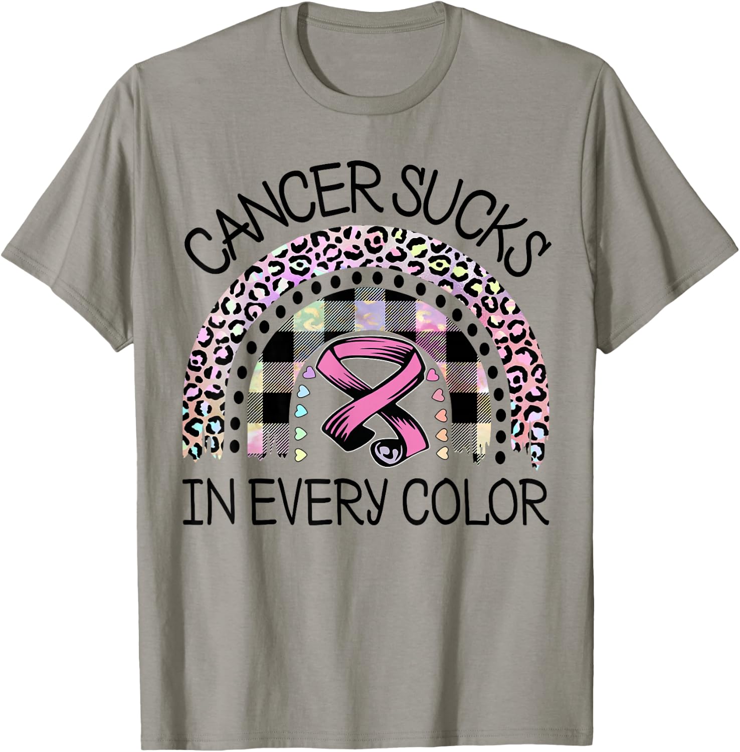 Cancer Sucks In Every Color Fighter | Fight The Cancer T-Shirt - T-Shirt | Sand