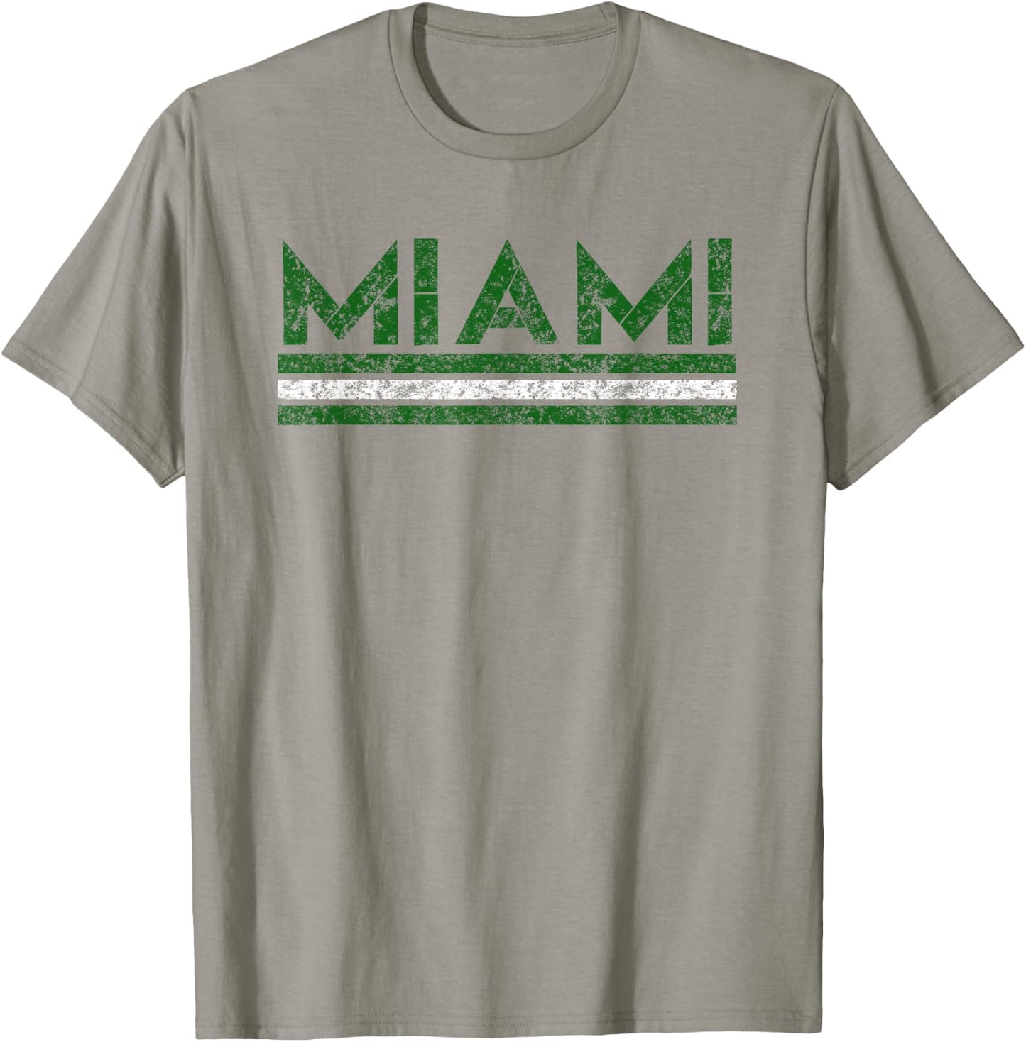 Miami Florida Retro Vintage Weathered T-Shirt - T-Shirt | Sand