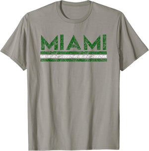 Miami Florida Retro Vintage Weathered T-Shirt - T-Shirt | Sand