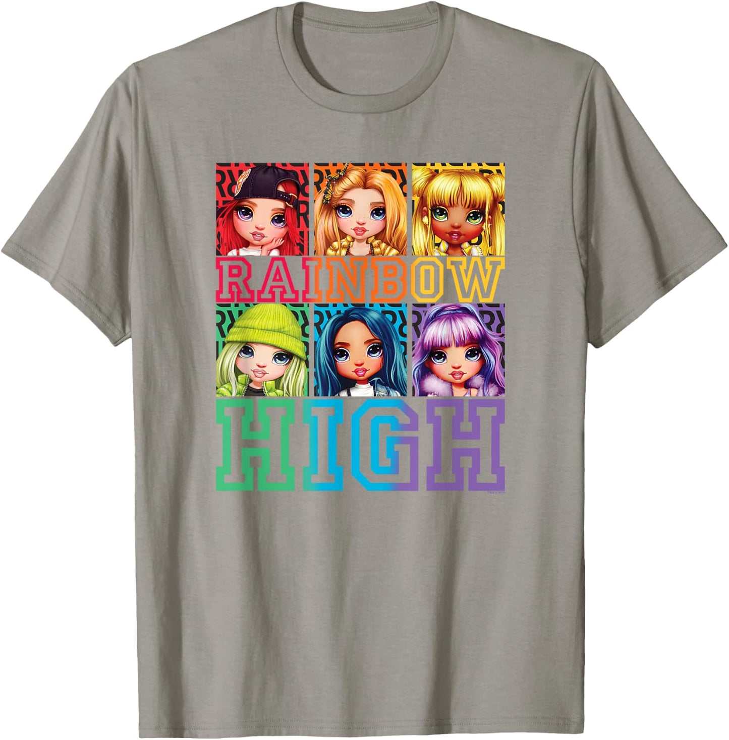 Rainbow High Group Box Up Poster Small T-Shirt - T-Shirt | Sand