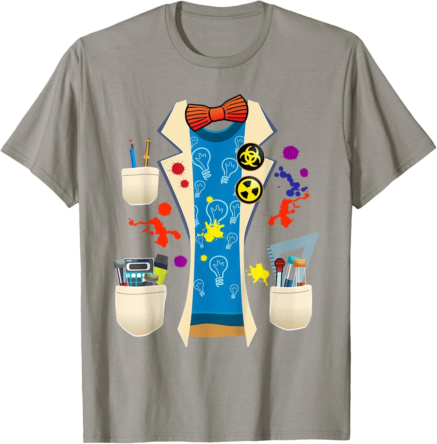 Nuclear Scientist Lab Coat Funny Nerdy Halloween Costume T-Shirt - T-Shirt | Sand