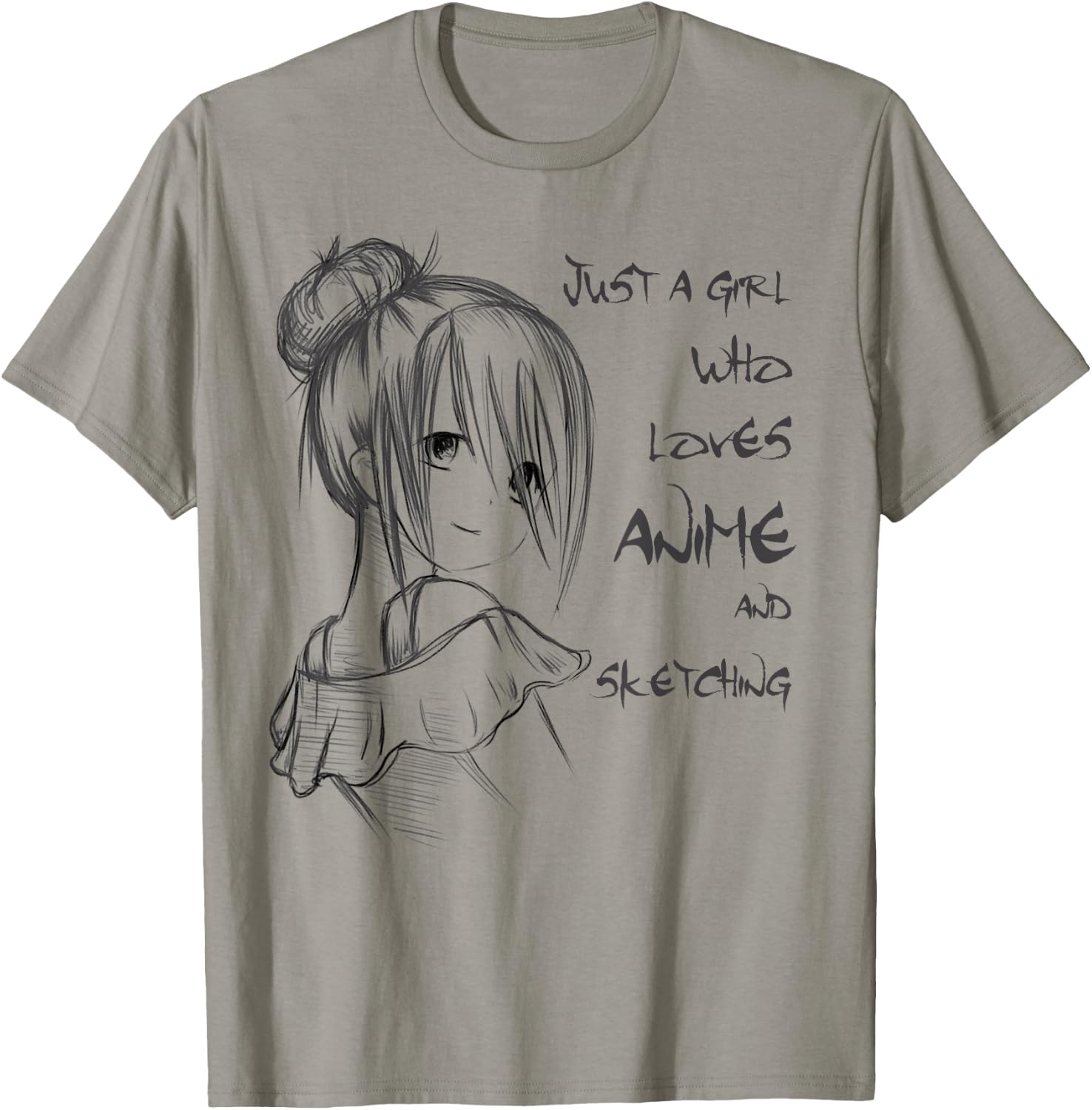 Anime Shirt Just A Girl Who Loves Anime And Sketching T-Shirt - T-Shirt | Sand