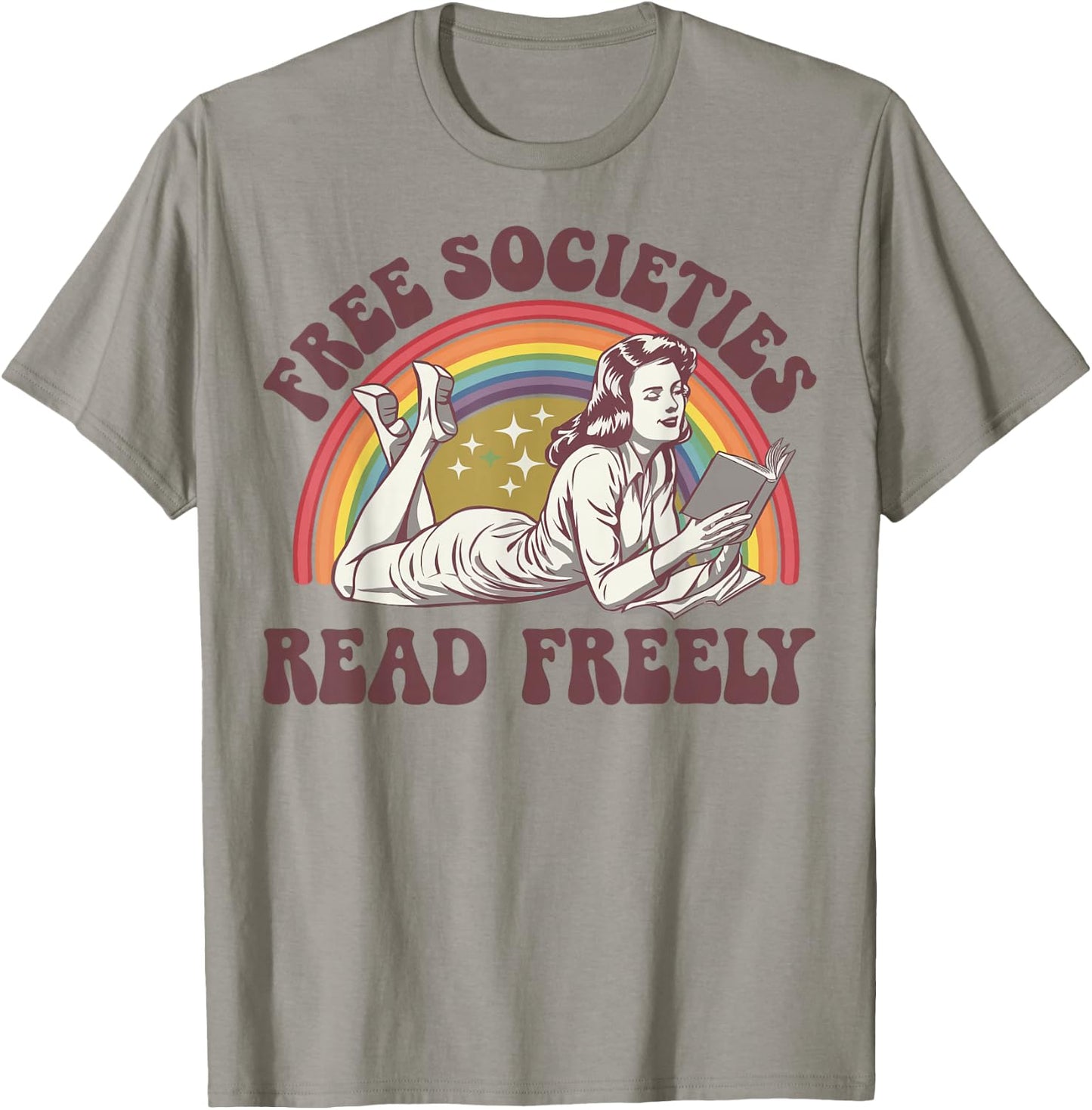 Free Societies Read Freely T-Shirt - T-Shirt | Sand