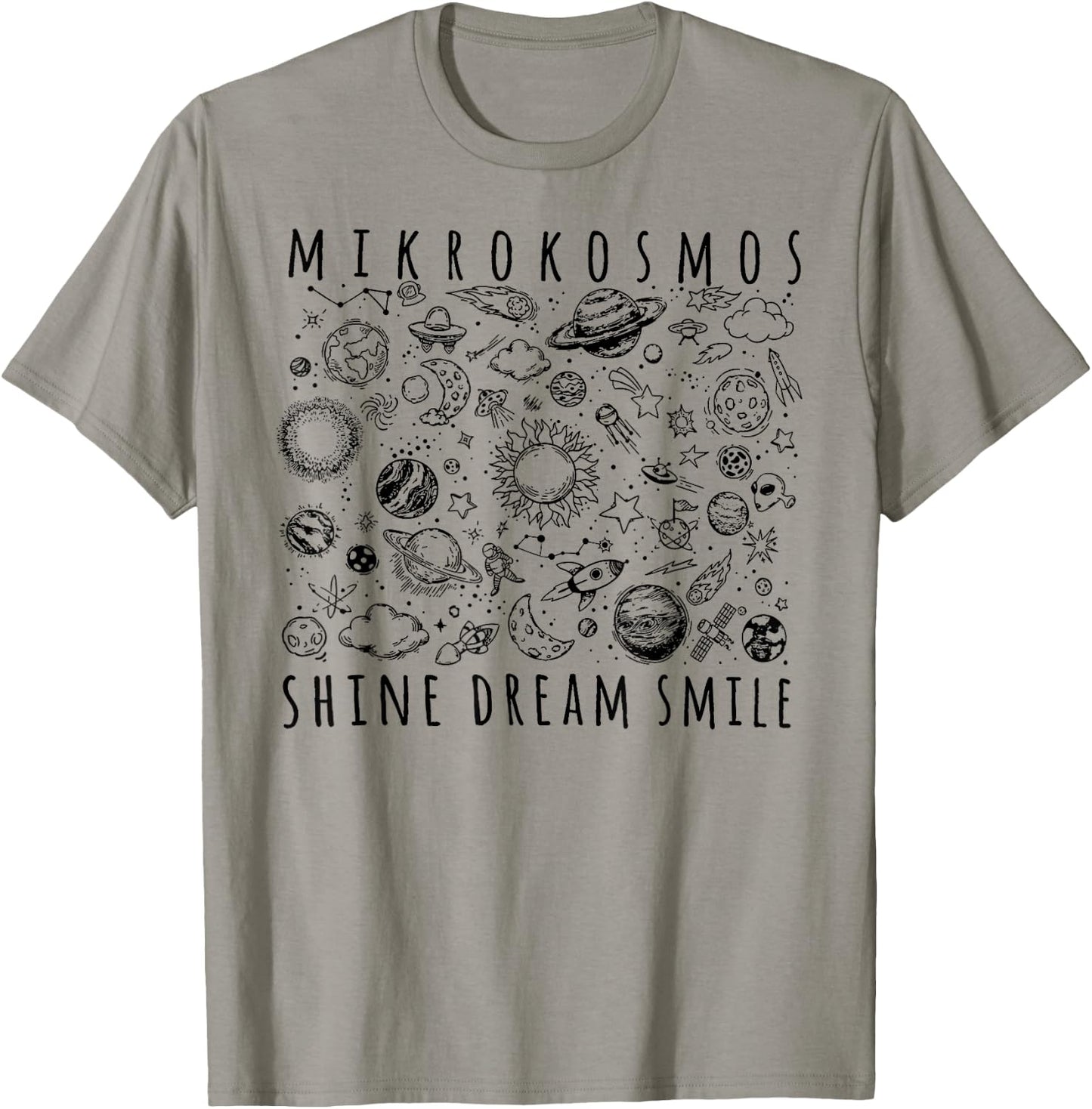 Mikrokosmos Shine Dream Smile Twinkling Starlight Astronaut T-Shirt - T-Shirt | Sand