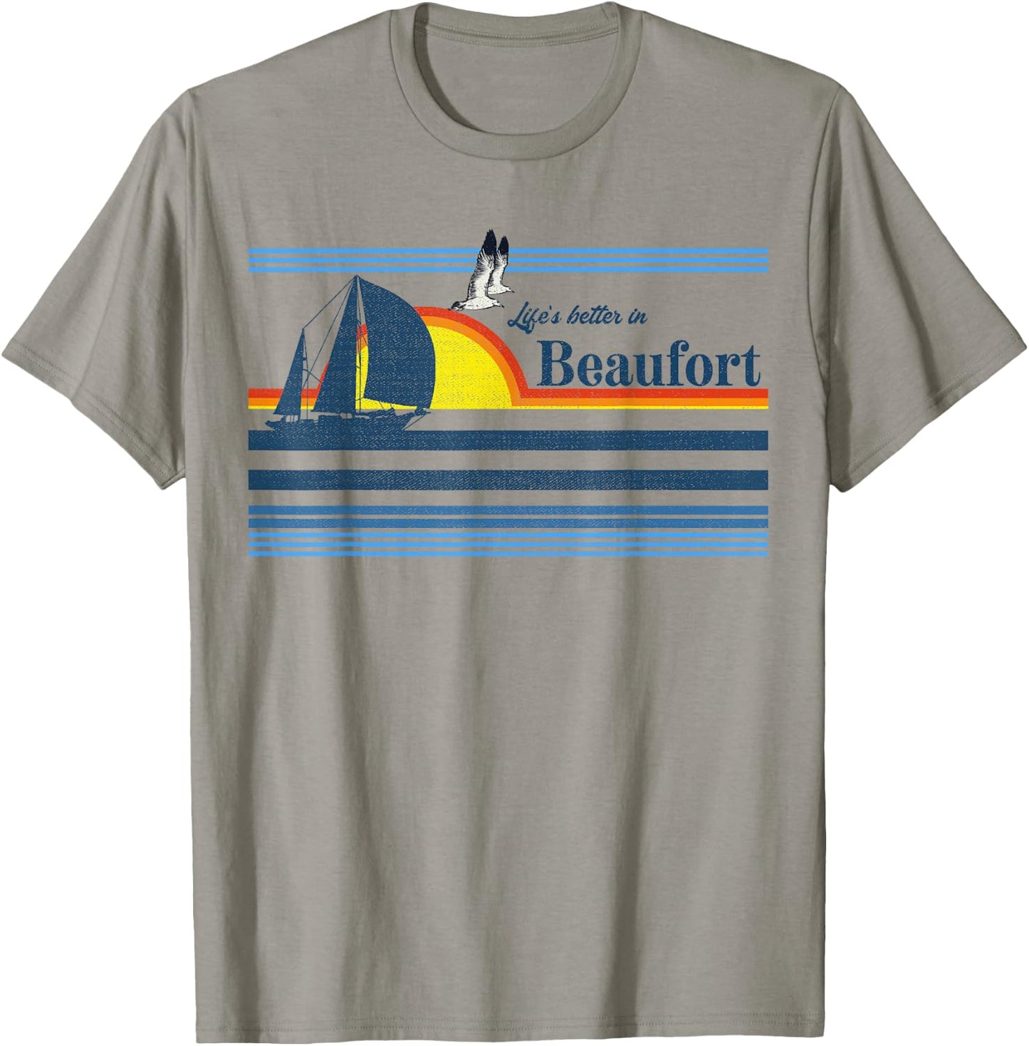 Beaufort North South Carolina NC SC Gift Beach Retro Vintage T-Shirt - T-Shirt | Sand