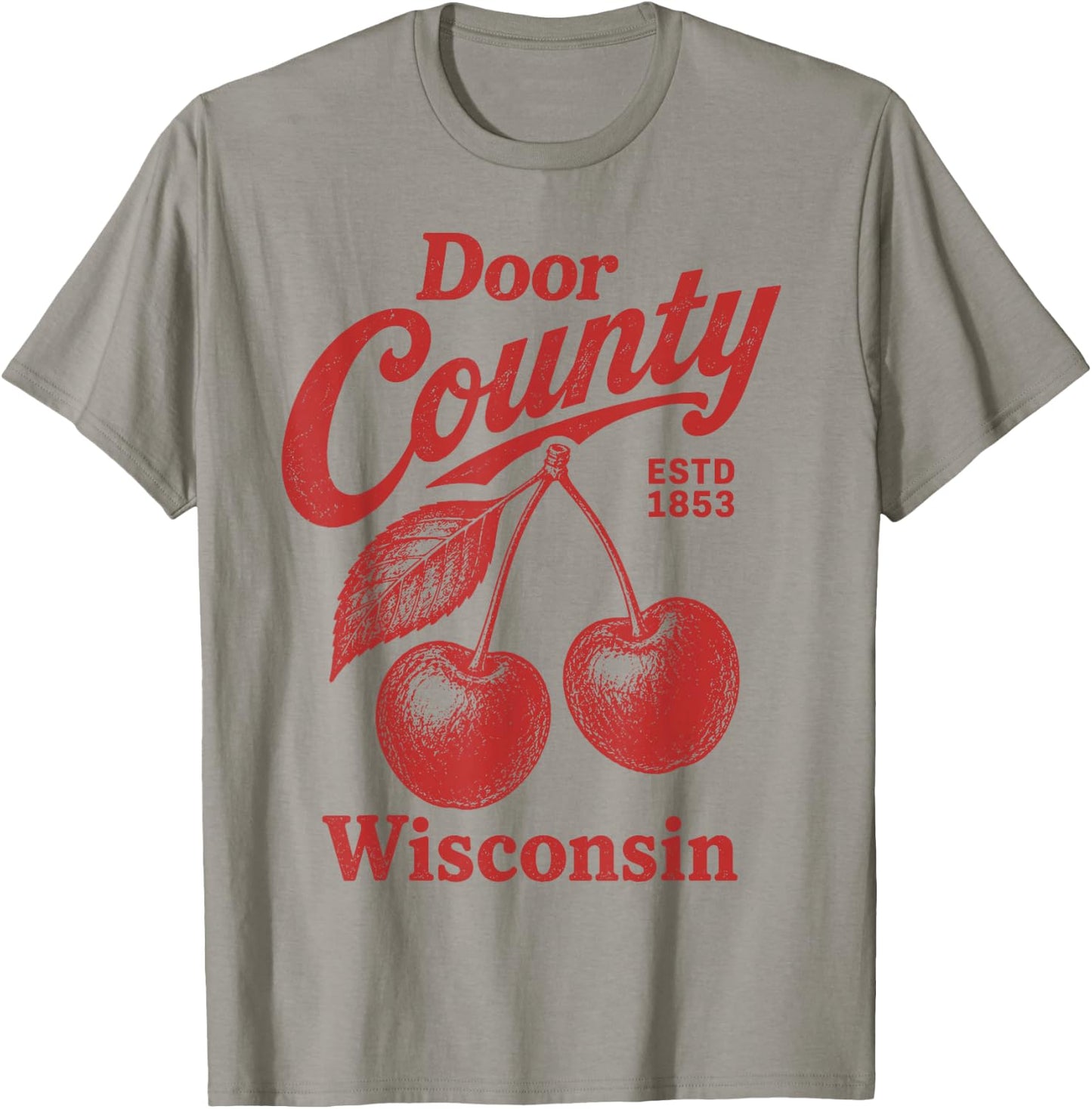 Door County Cherry T-Shirt - T-Shirt | Sand