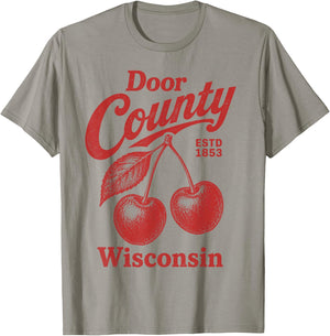 Door County Cherry T-Shirt - T-Shirt | Sand