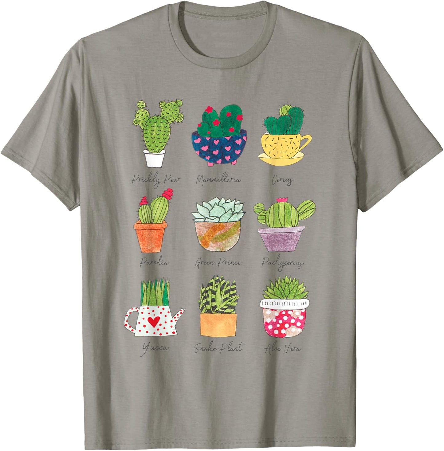 Succulent Cactus Shirt Plant Lover Gardener Pothead Birthday T-Shirt - T-Shirt | Sand