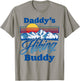 Daddy's Hiking Buddy Fun Nature Fathers Outdoor 80s Mountain T-Shirt - T-Shirt | Sand