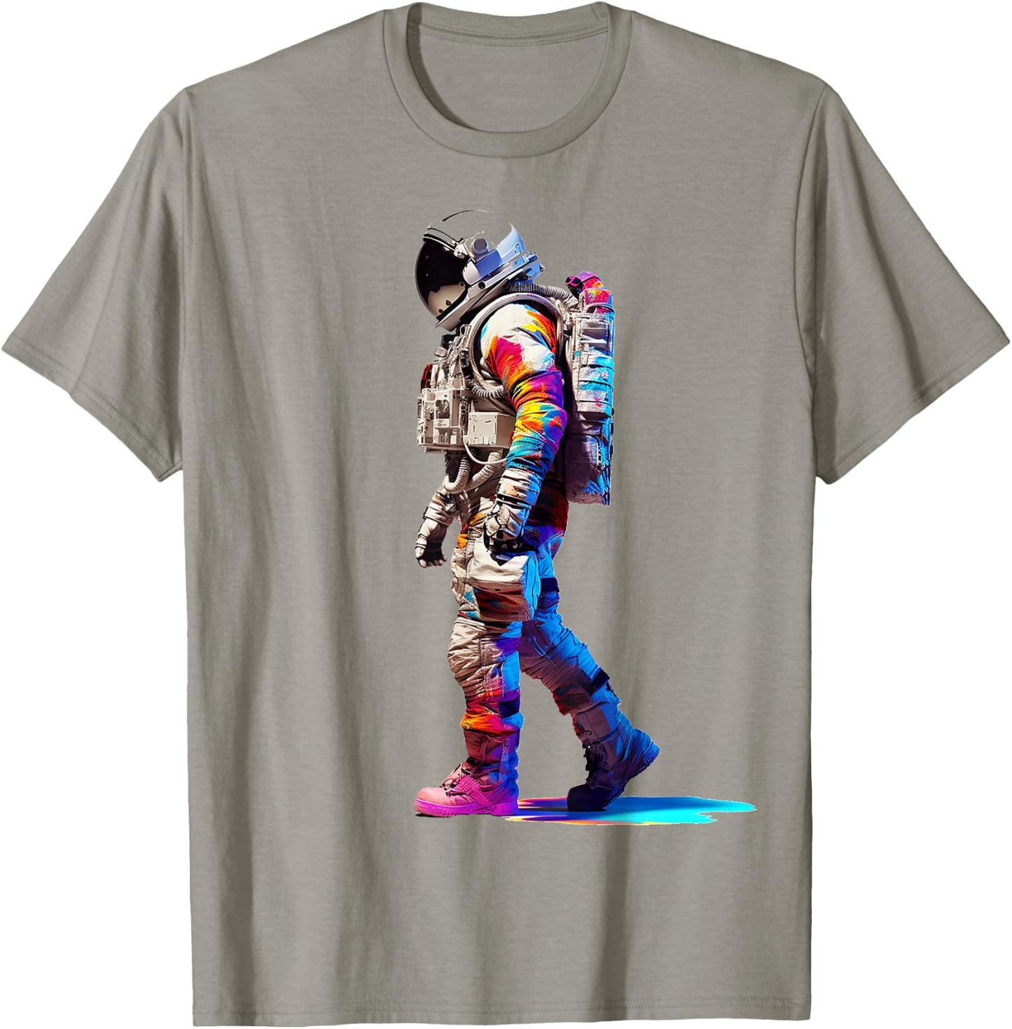 Astronaut Space Motif Colorful Astronaut T-Shirt - T-Shirt | Sand