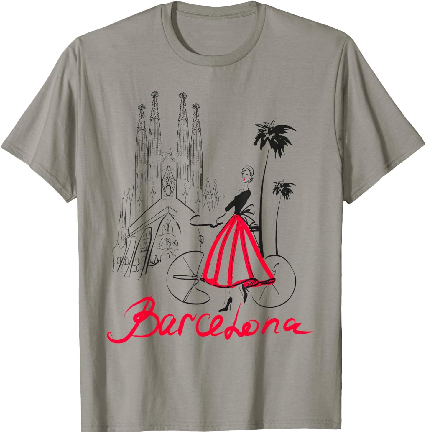 Barcelona Woman , Woman Shirt, Barcelona T-Shirt - T-Shirt | Sand