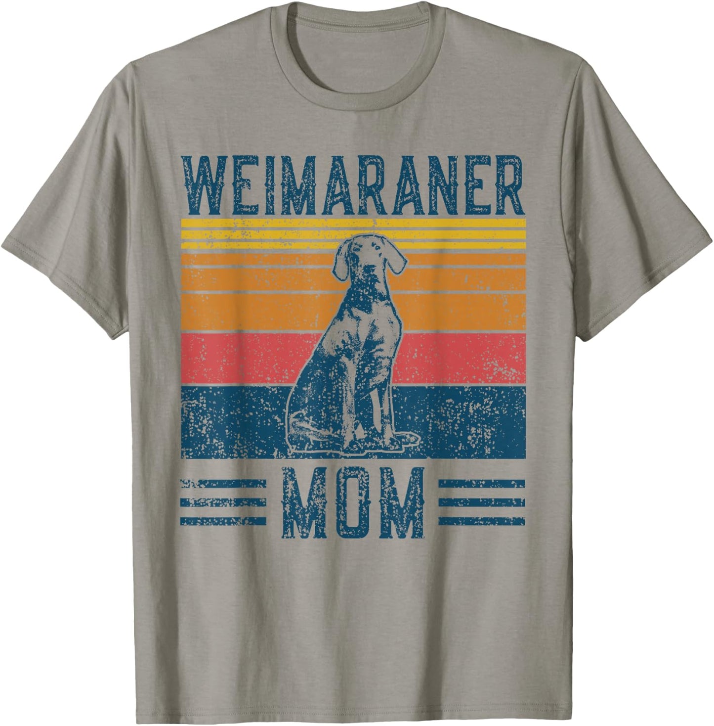 Dog Weimaraner Mom - Vintage Weimaraner Mom T-Shirt - T-Shirt | Sand