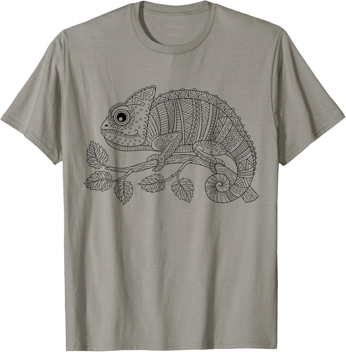 Cute chameleon to paint and color in for children T-Shirt - T-Shirt | Sand