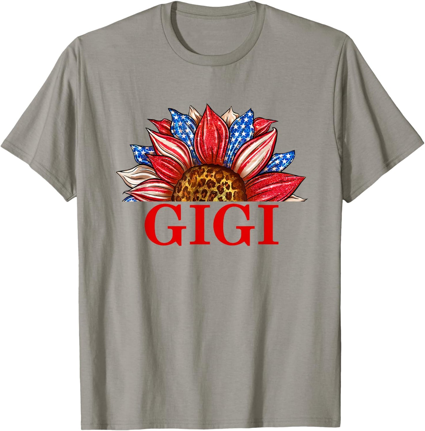 Sunflower Gigi 4th of July Patriotic Women Mother's Day T-Shirt - T-Shirt | Sand