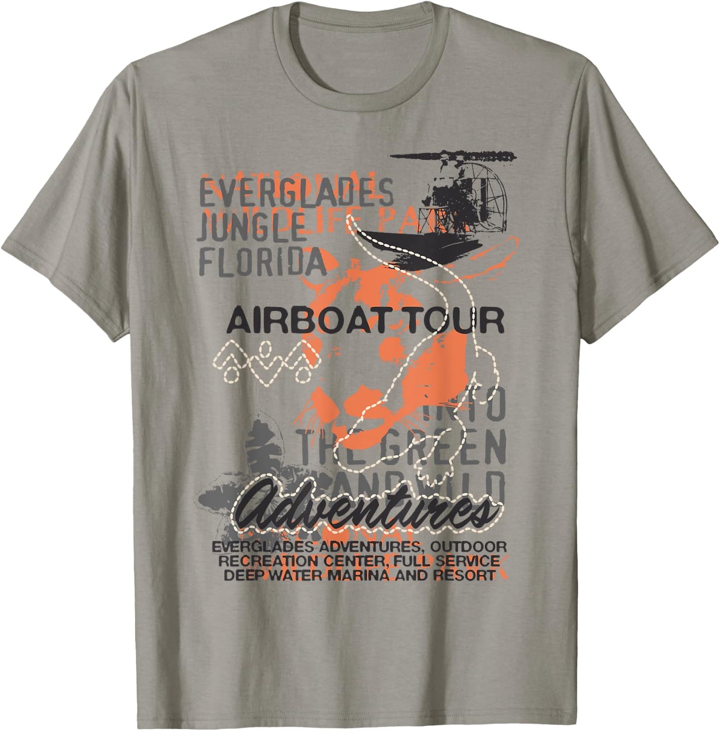 Everglades Airboat Adventure Tours South Florida Women Men T-Shirt - T-Shirt | Sand