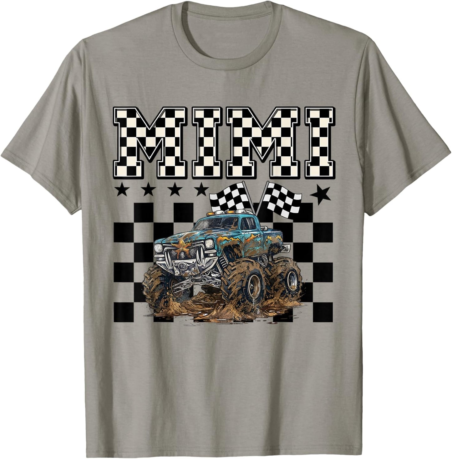 Mimi Retro Monster Truck Family Crew Birthday Matching T-Shirt - T-Shirt | Sand
