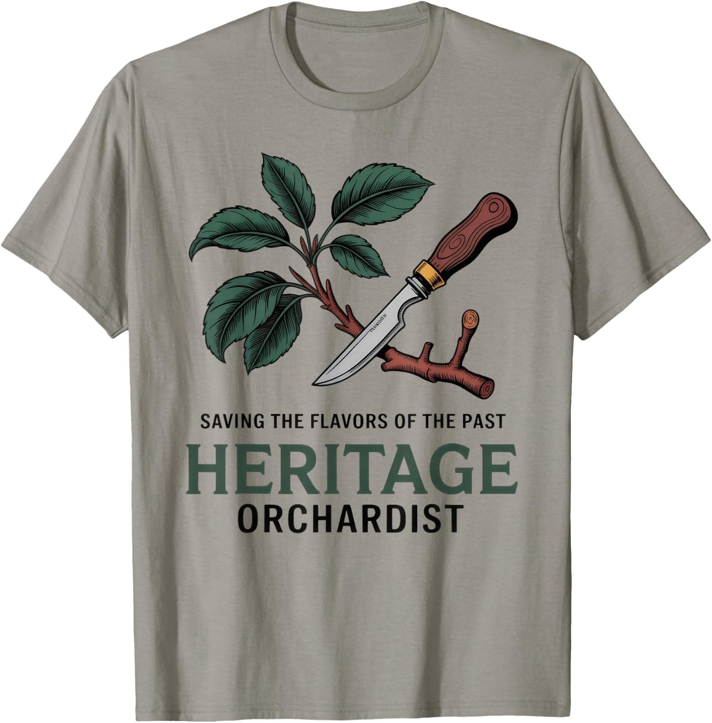 Heritage Orchardist Heirloom Tree Grafting T-Shirt - T-Shirt | Sand