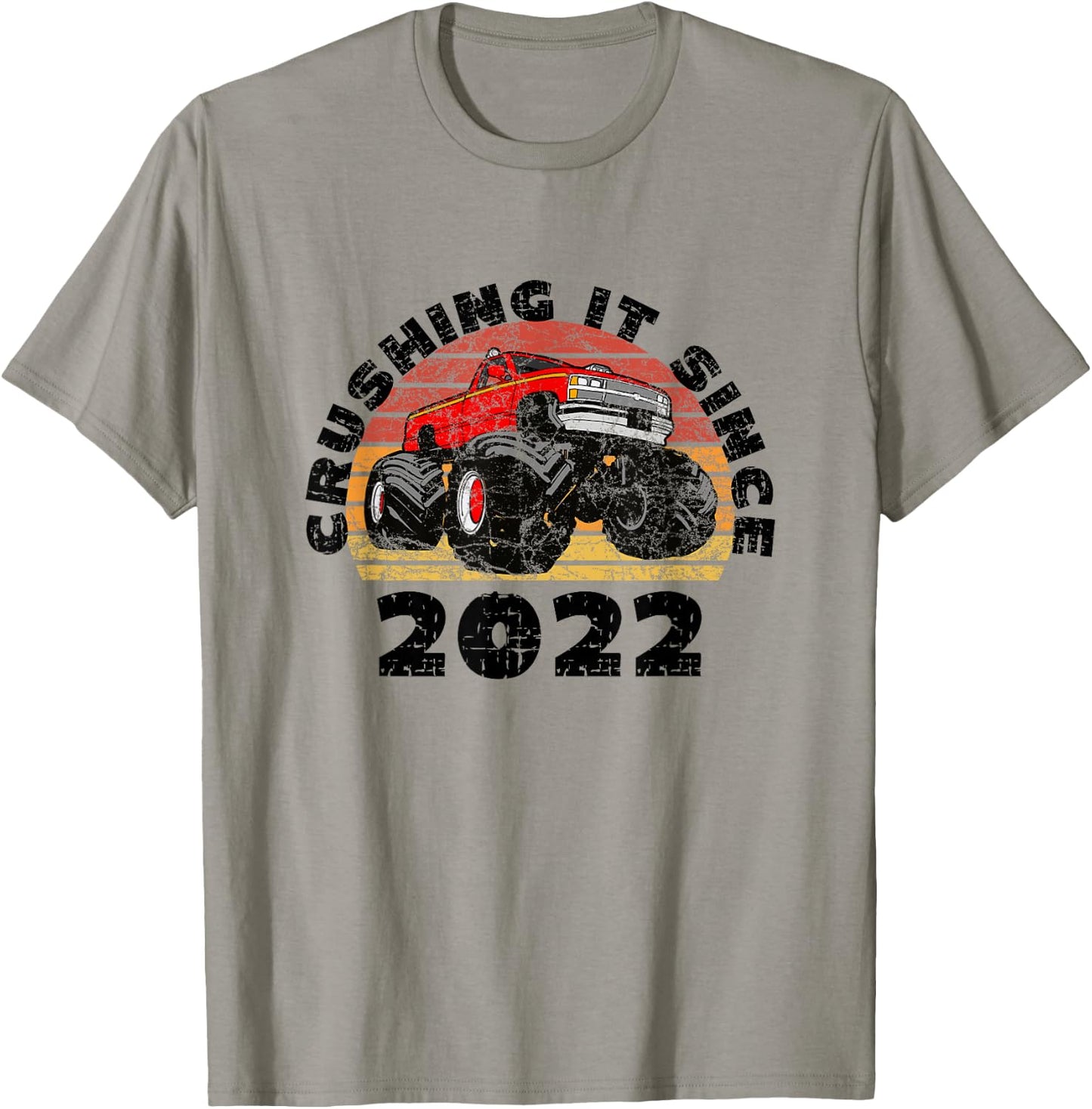 Monster Truck Driver Crushing It Since 2022 Anniversary T-Shirt - T-Shirt | Sand