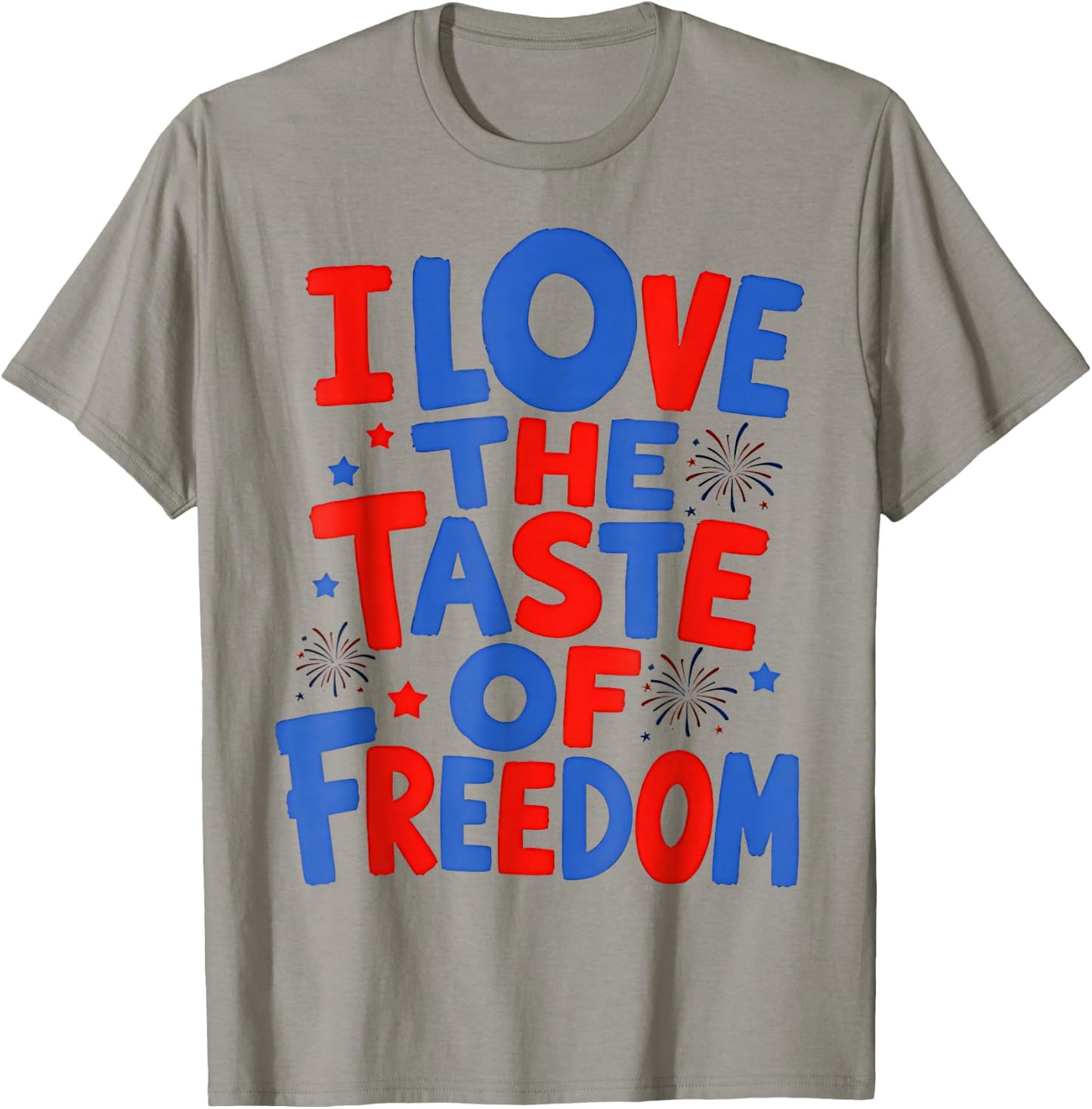 I Love The Taste of Freedom - Matching Fourth of July Couple T-Shirt - T-Shirt | Sand