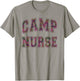 Camo CAMP NURSE Summer Campsite Off Duty Besties Crew T-Shirt - T-Shirt | Sand