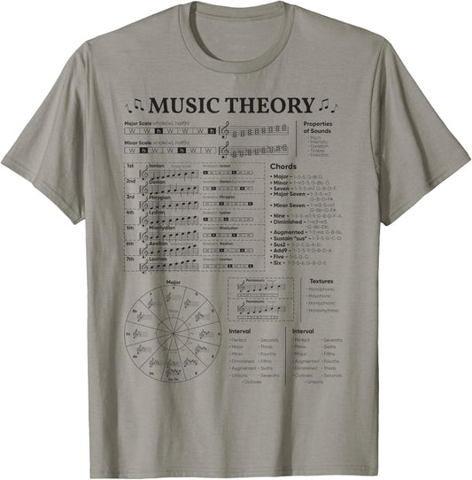 Music Theory Musician Music Teacher EDM School T-Shirt - T-Shirt | Sand