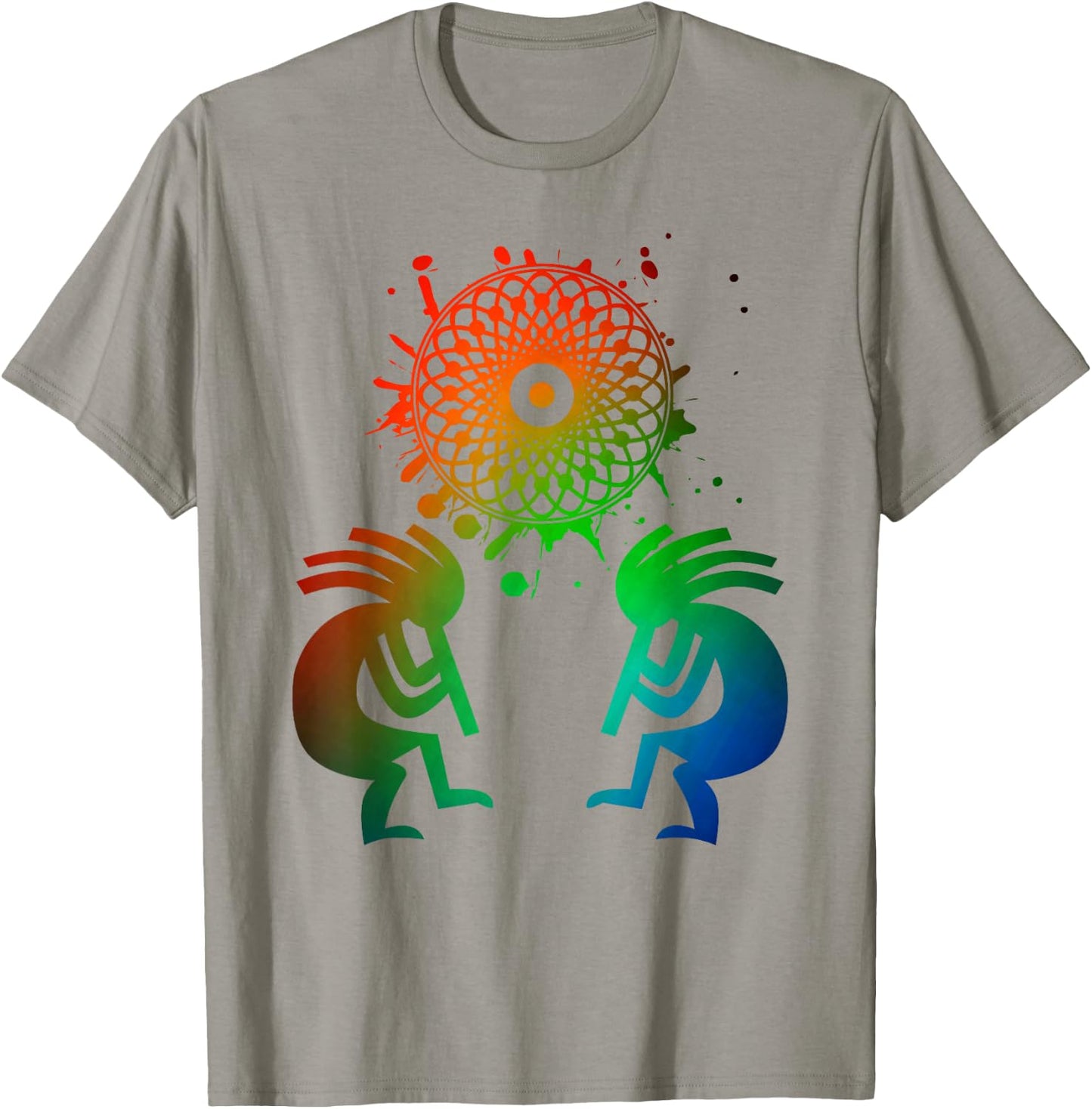Kokopelli Native American Dream Catcher T-Shirt - T-Shirt | Sand