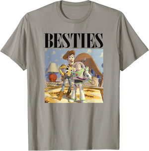 Disney Pixar Toy Story Buzz And Woody Besties Poster T-Shirt - T-Shirt | Sand
