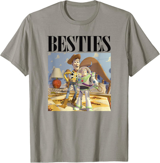 Disney Pixar Toy Story Buzz And Woody Besties Poster T-Shirt - T-Shirt | Sand