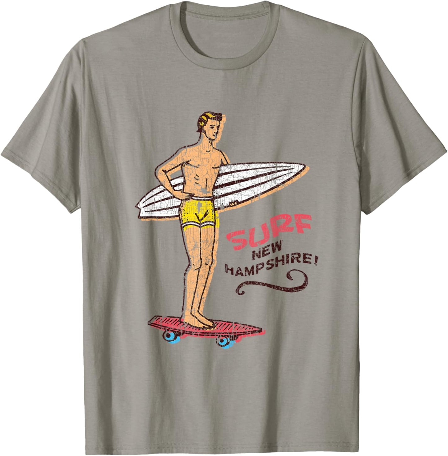 Surf New Hampshire Vintage Surfboard 60s 70s 80s T-Shirt - T-Shirt | Sand