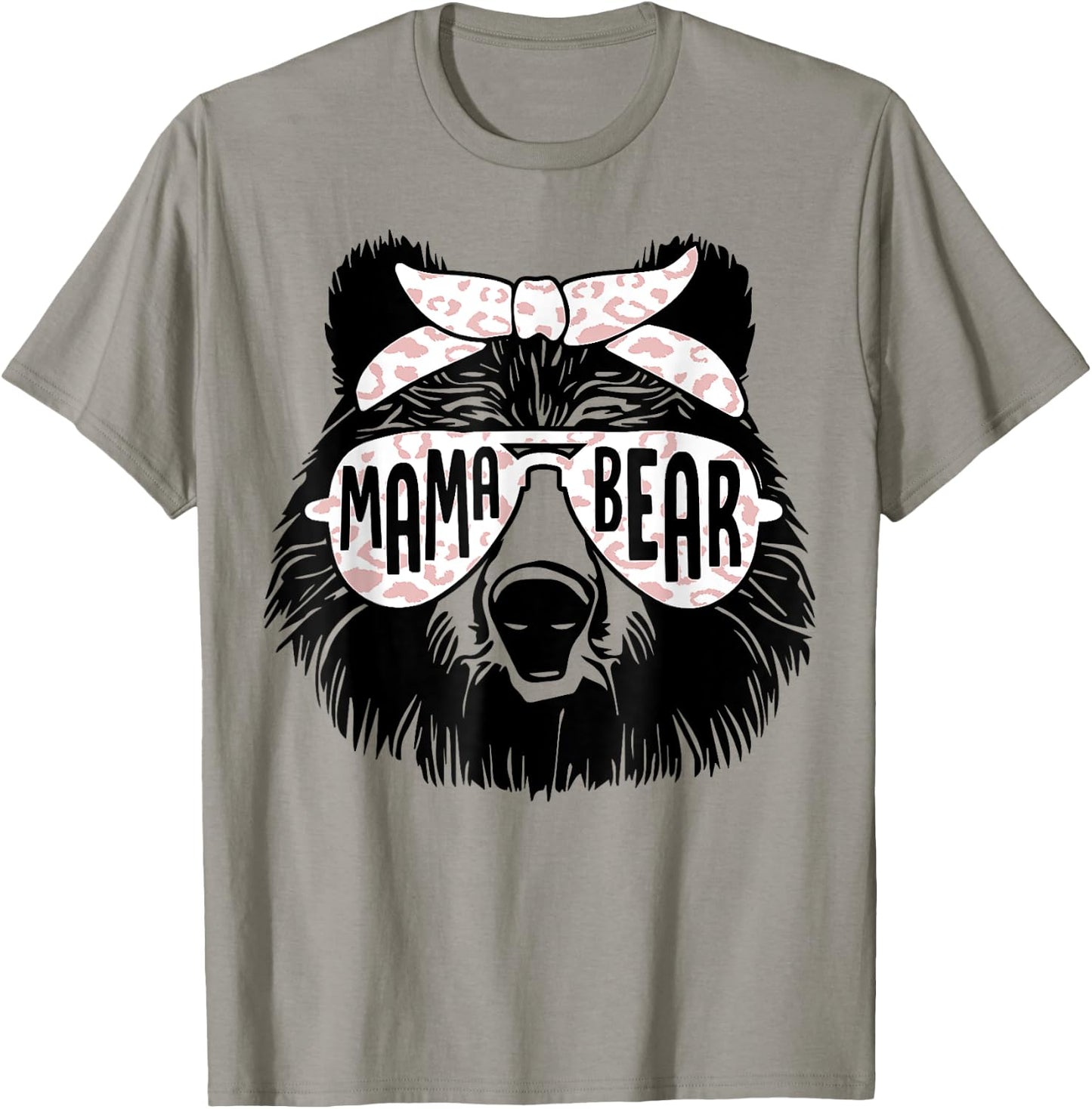 Mama Bear Face Sunglasses Mother Mother's Day gift T-Shirt - T-Shirt | Sand