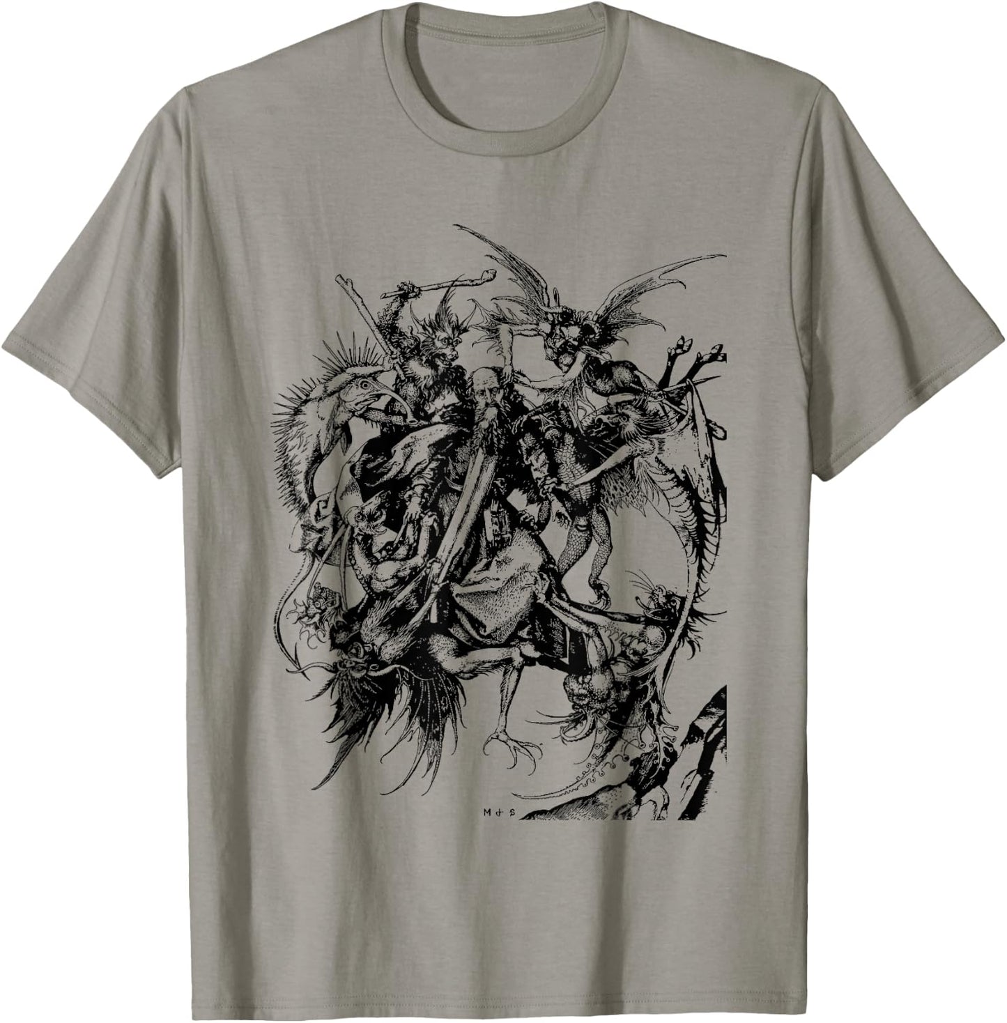 THE TEMPTATION of ST. ANTHONY - Medieval Monster Art Shirt T-Shirt - T-Shirt | Sand