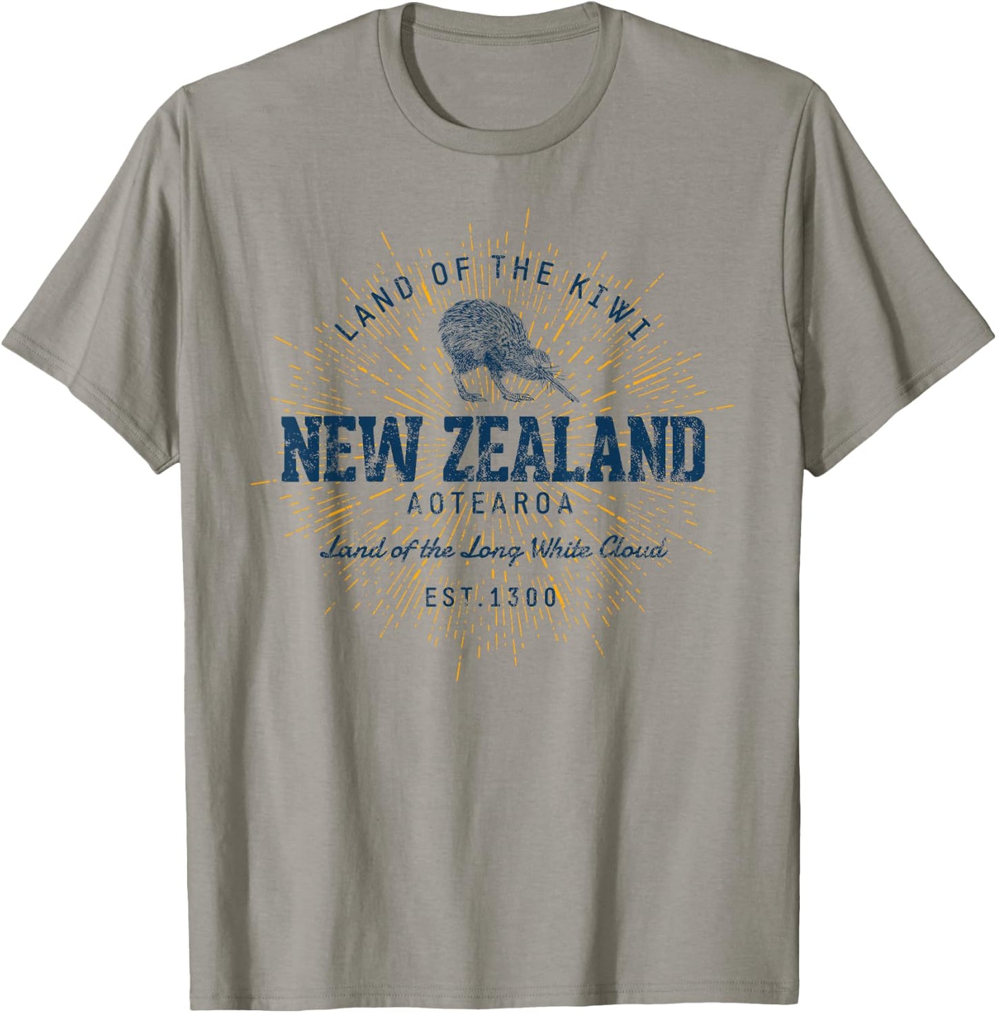 Vintage New Zealand Retro T-Shirt - T-Shirt | Sand