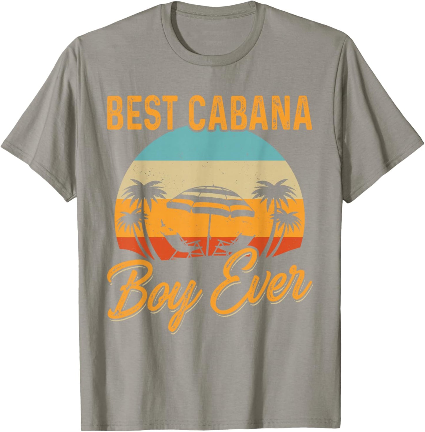 Best Cabana Boy Ever Sunset Palm Trees Funny Novelty T-Shirt - T-Shirt | Sand