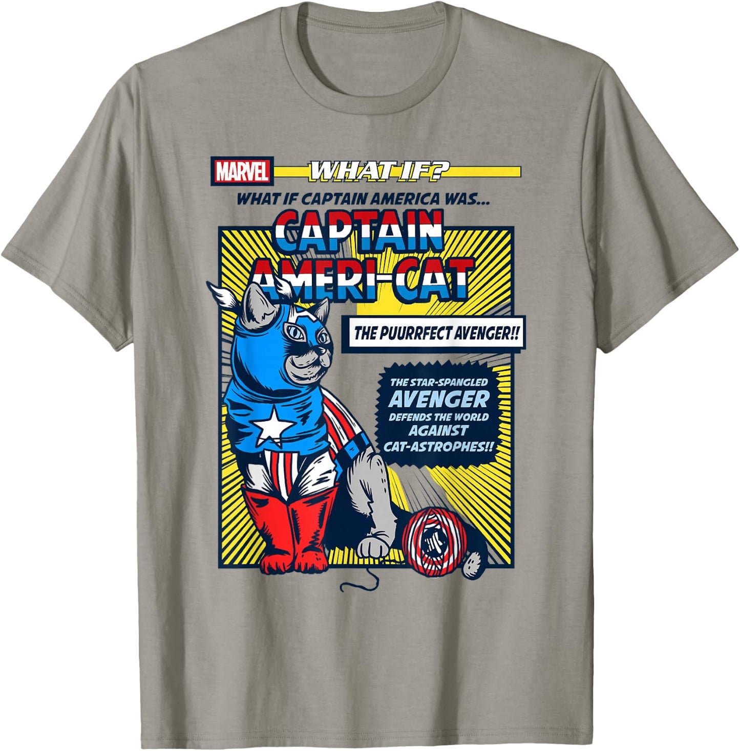 Marvel What If Captain America Was Captain Ameri-Cat Comic T-Shirt - T-Shirt | Sand