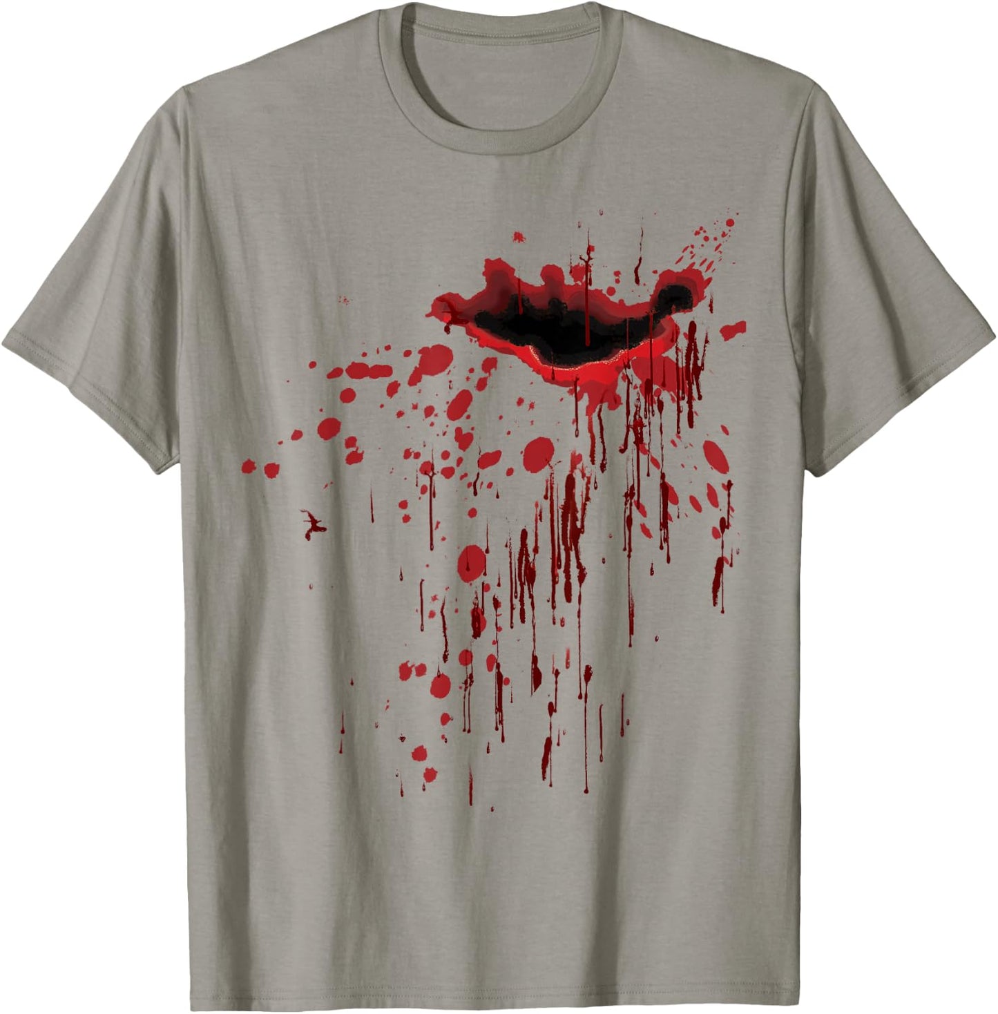 Blood Splatter Shirt Blood Stained Halloween Zombie Graphic T-Shirt - T-Shirt | Sand