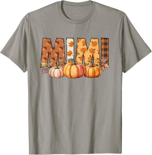 Mimi Pumpkin Fall Design for Autumn Celebration T-Shirt - T-Shirt | Sand