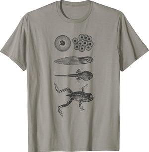 Frog Tadpole Metamorphosis Life Cycle Biology T-Shirt - T-Shirt | Sand