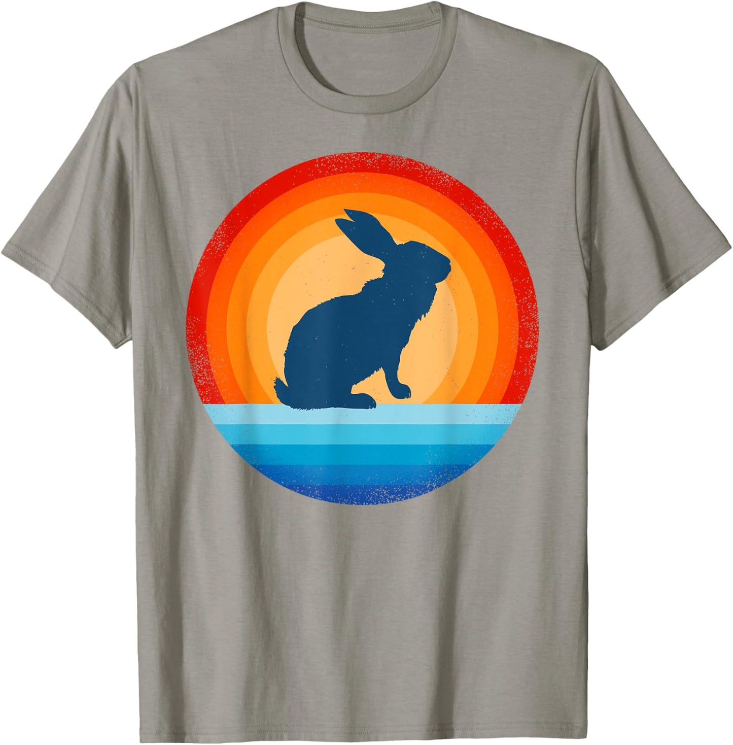 Bunny Retro Vintage 60s 70s Sunset Rabbit Mammal Animal Men T-Shirt - T-Shirt | Sand