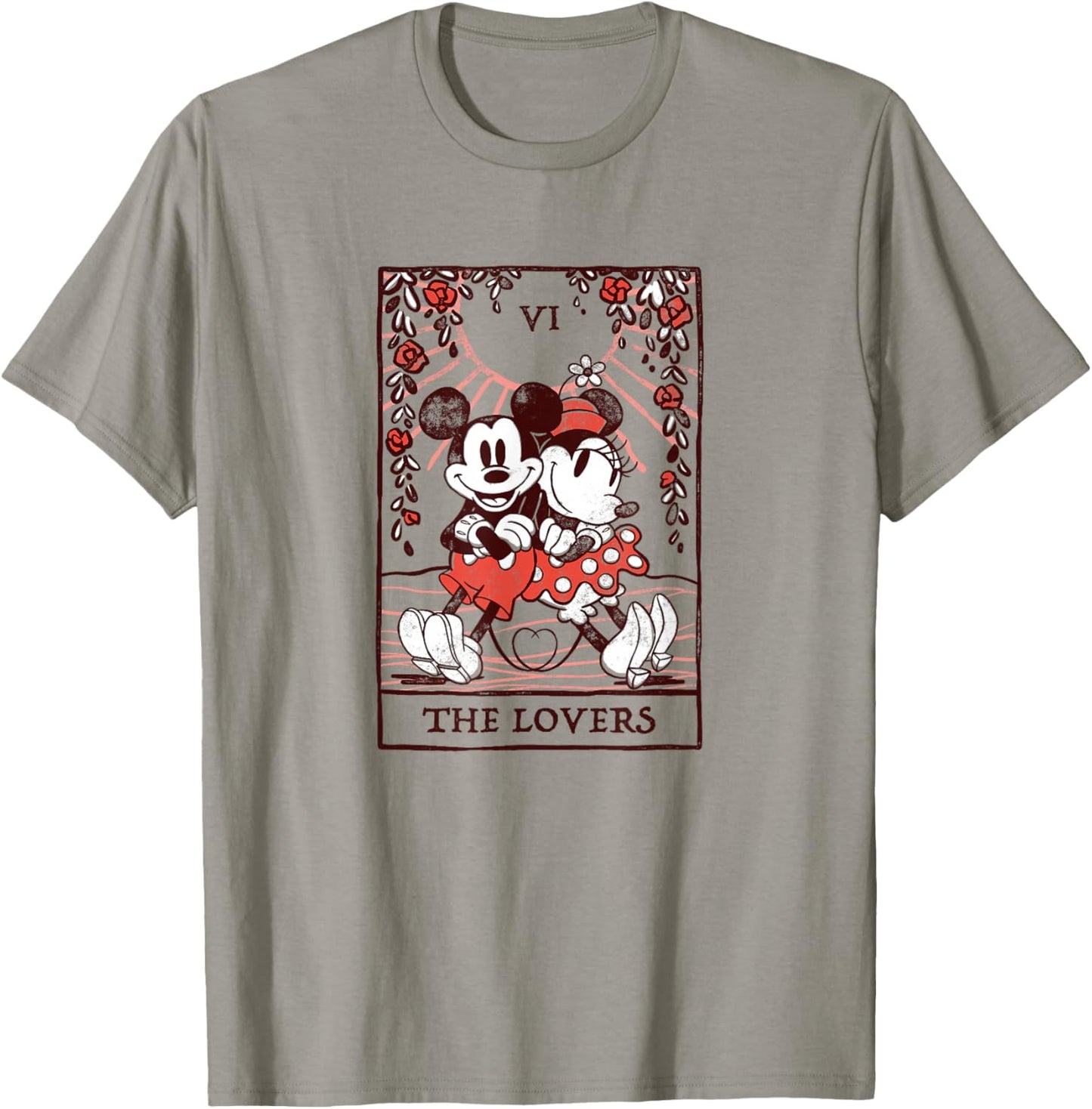 Disney Mickey and Friends Valentine's Day The Lovers Card T-Shirt - T-Shirt | Sand