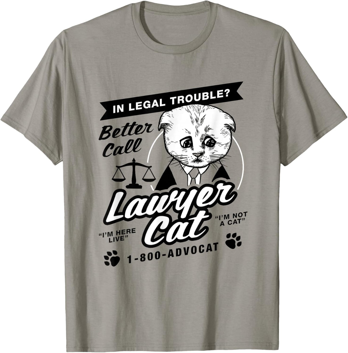 Better Call Lawyer Cat T-Shirt - T-Shirt | Sand