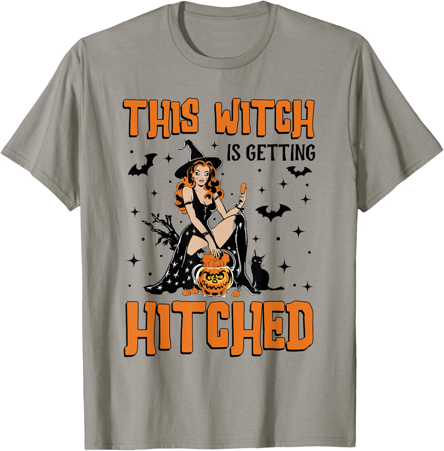 This Witch Is Getting Hitched Bride Bridesmaid Bachelorette T-Shirt - T-Shirt | Sand