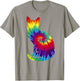 Tie Dye Cat Shirt | Colorful Tye Dye Kitten T-Shirt - T-Shirt | Sand