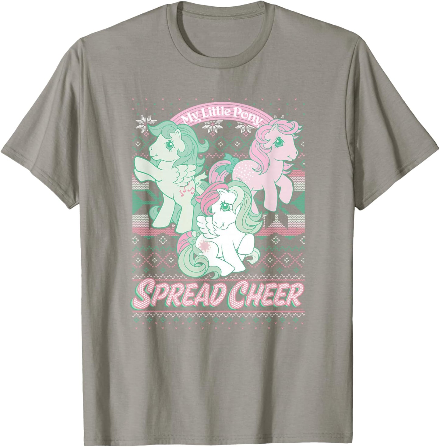 My Little Pony Christmas Ugly Sweater Spread Cheer T-Shirt - T-Shirt | Sand
