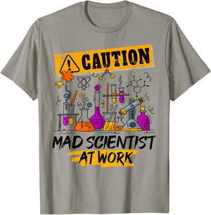 Mad Scientist Work Funny Science Teacher Halloween Costume T-Shirt - T-Shirt | Sand