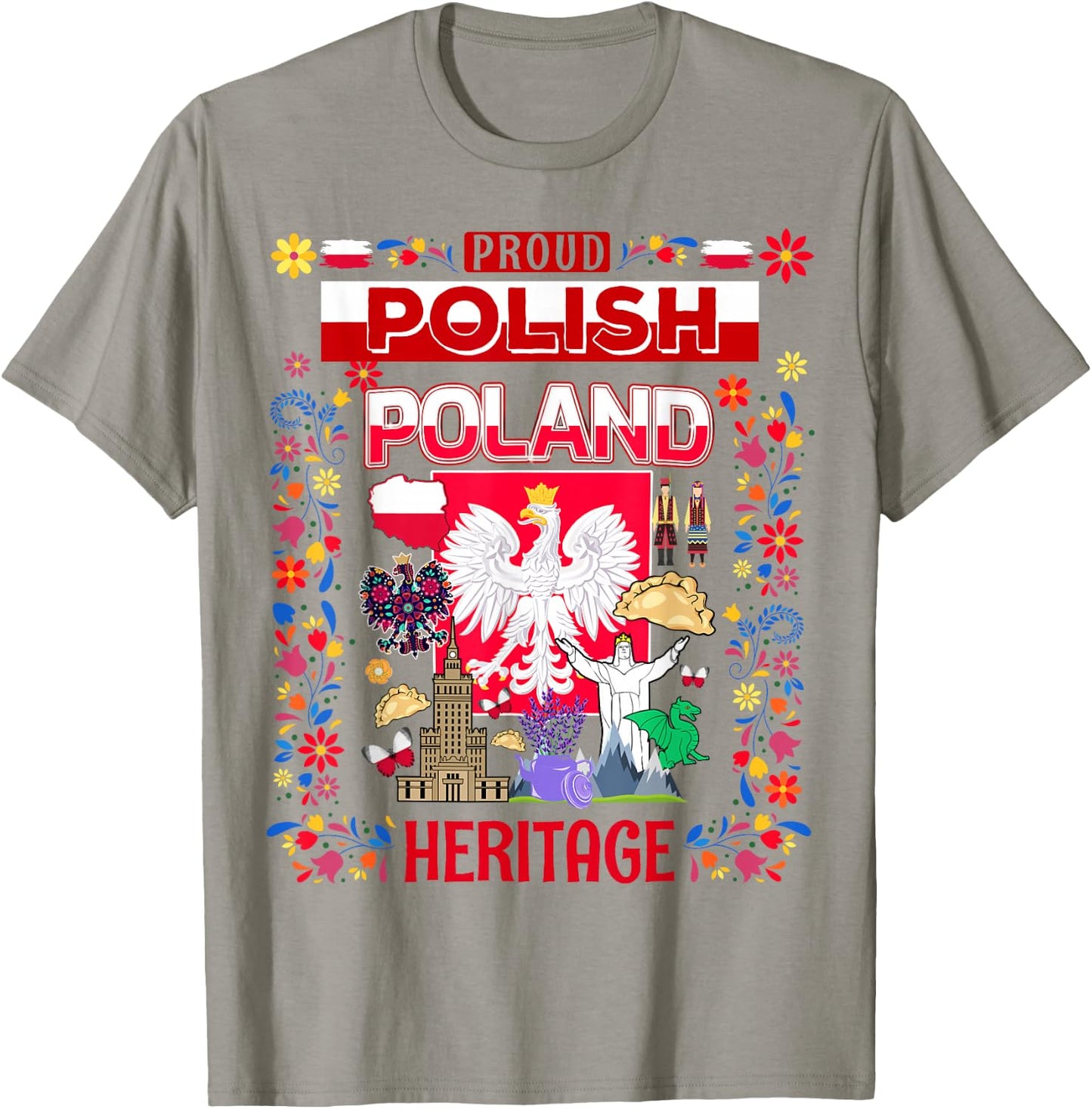Polska Polish Ideas & Polski Folk Polish Heritage T-Shirt - T-Shirt | Sand