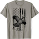 USA American Flag Hunters - Hunting Grouse Bird T-Shirt - T-Shirt | Sand