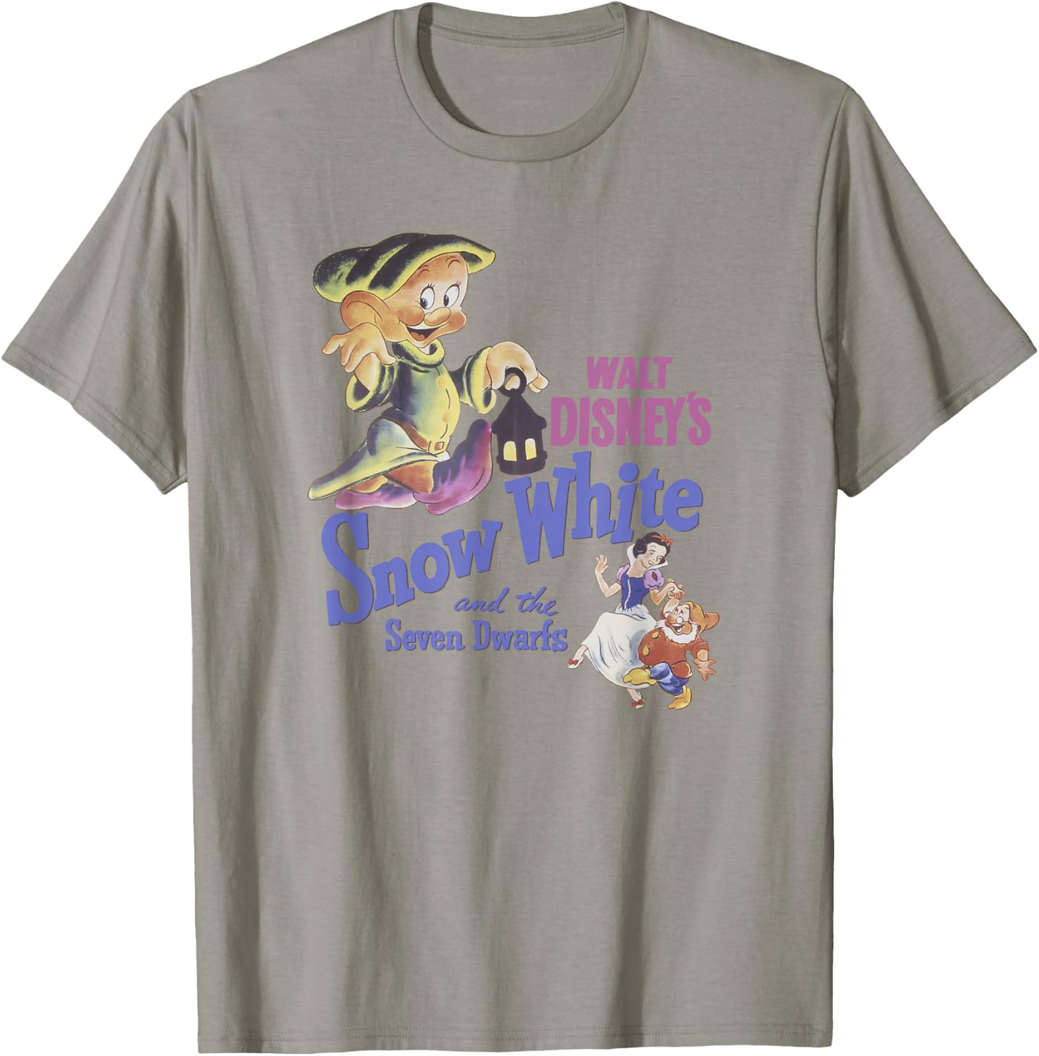 Disney Snow White and The Seven Dwarfs Dopey Movie Poster T-Shirt - T-Shirt | Sand