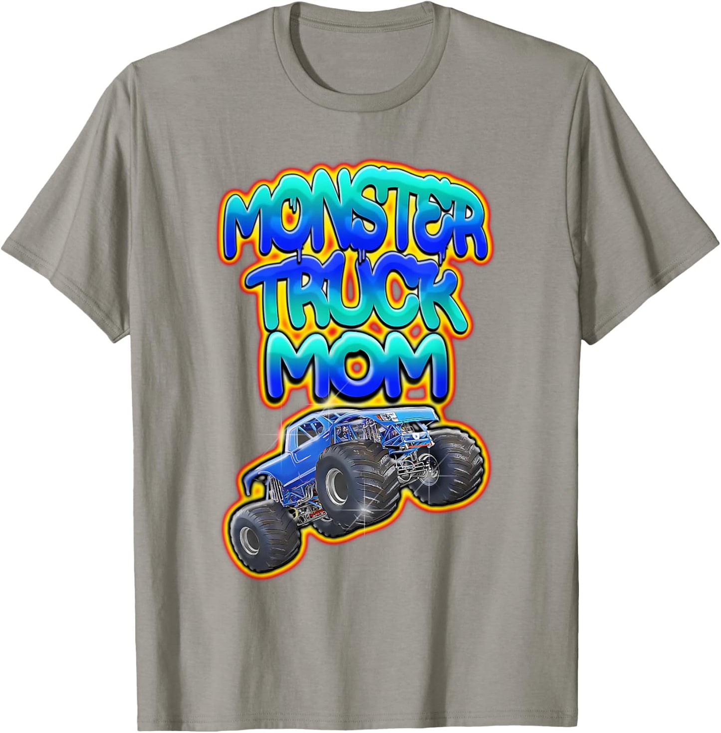 Monster Truck Mom Graffiti Style Funny T-Shirt - T-Shirt | Sand